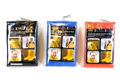 Reusable Poncho In Pack (adults)